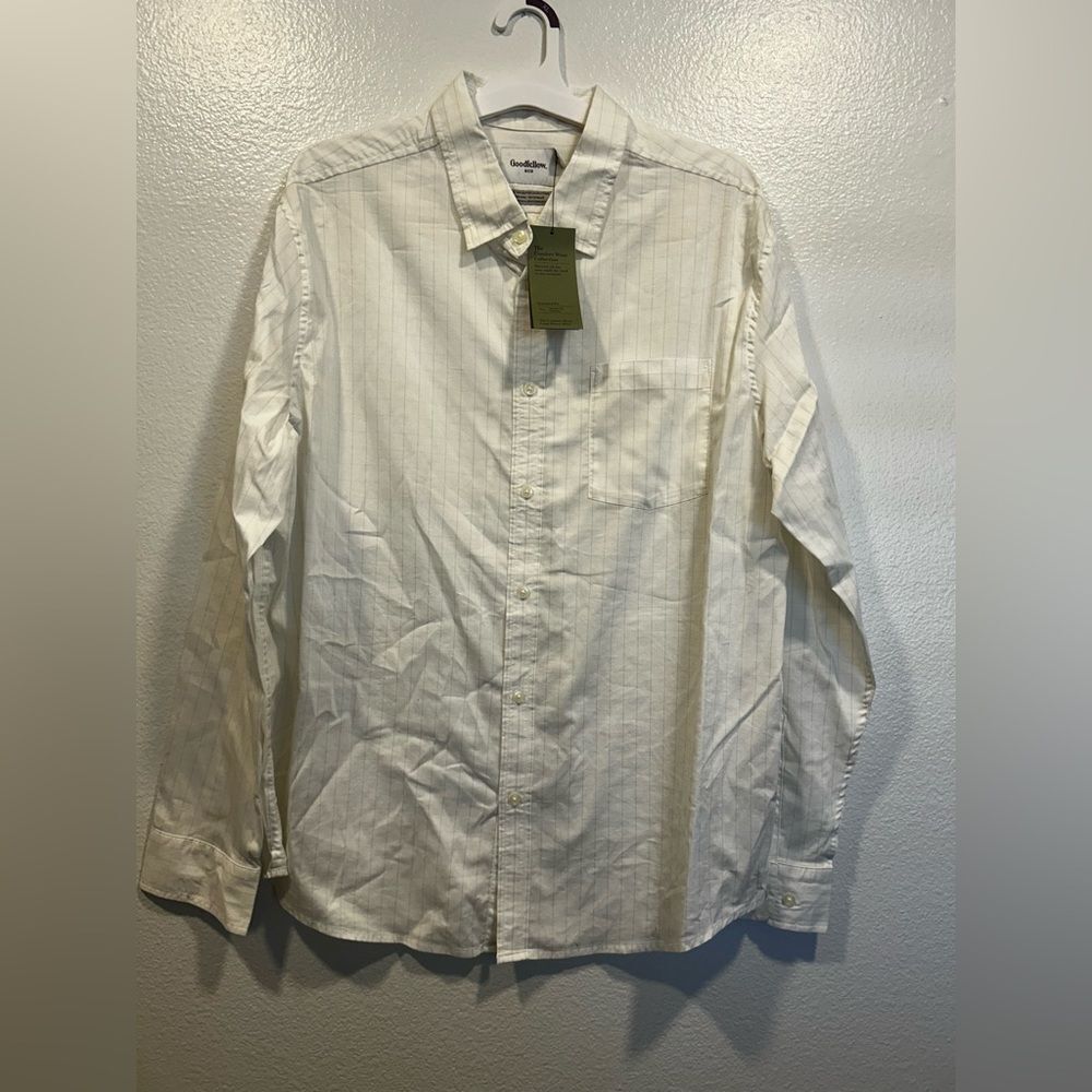 Goodfellow & Co Men's Cream Button Down Shirt